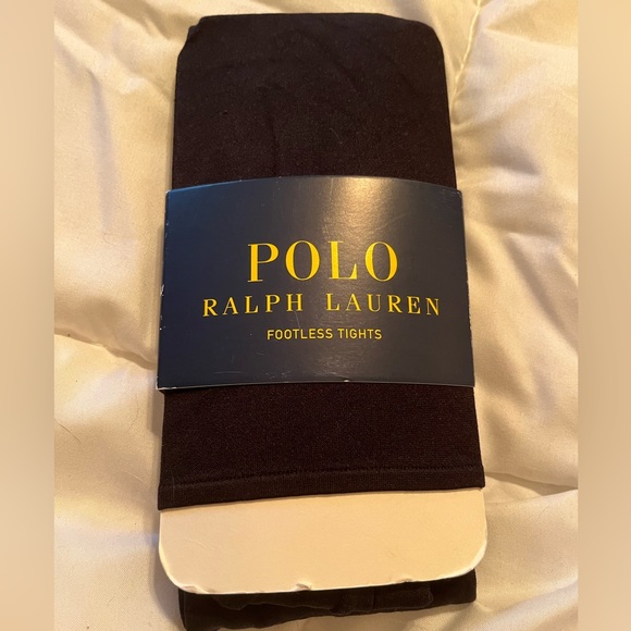 Polo Ralph Lauren Black Footless Tights S - Picture 1 of 4